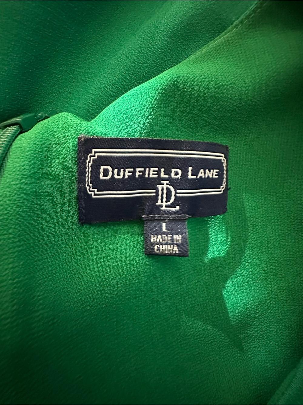 Duffield Lane Emerald Green Ruffle-Hem Blouse - Picture 4 of 5